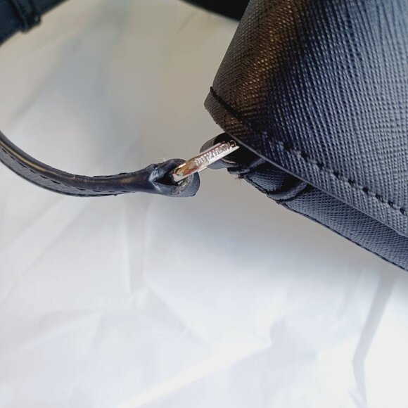 Calvin Klein Flap Signature Crossbody Bag Adjustable Strap Black - Picture 8 of 11